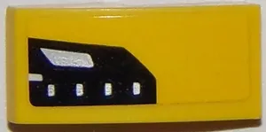 Slope, Curved 2 x 1 x 2/3 with Chevrolet Corvette Upper Headlight Pattern Model Left Side (Sticker) - Set 75870