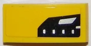 Slope, Curved 2 x 1 x 2/3 with Chevrolet Corvette Upper Headlight Pattern Model Right Side (Sticker) - Set 75870