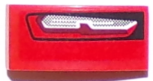 Slope, Curved 2 x 1 x 2/3 with Chevrolet Camaro Car Taillight Pattern Model Left Side (Sticker) - Set 75874