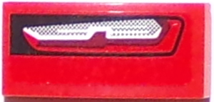 Slope, Curved 2 x 1 x 2/3 with Chevrolet Camaro Car Taillight Pattern Model Right Side (Sticker) - Set 75874