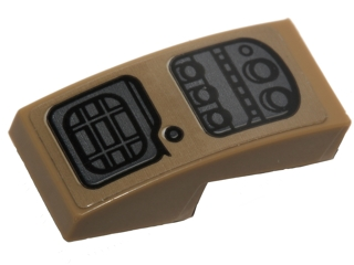 Slope, Curved 2 x 1 x 2/3 with SW Pao Backpack Pattern (Sticker) - Set 75156