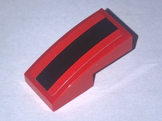 Slope, Curved 2 x 1 x 2/3 with Black Stripe Pattern (Sticker) - Set 10248