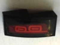 Slope, Curved 2 x 1 x 2/3 with Red Taillights Pattern Model Left Side (Sticker) - Set 75873