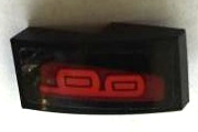 Slope, Curved 2 x 1 x 2/3 with Red Taillights Pattern Model Right Side (Sticker) - Set 75873
