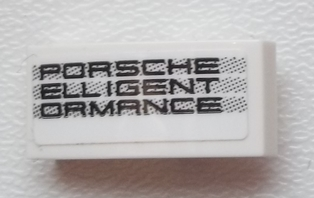 Slope, Curved 2 x 1 x 2/3 with 'PORSCHE ELLIGENT ORMANCE' Pattern Model Right Side (Sticker) - Set 75876