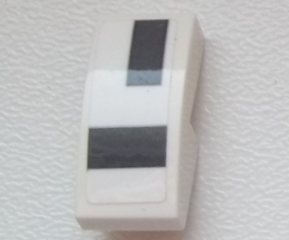 Slope, Curved 2 x 1 x 2/3 with Dark Bluish Gray Markings Pattern Model Back Left Side (Sticker) - Set 75876