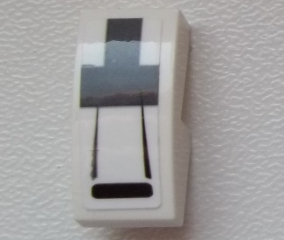 Slope, Curved 2 x 1 x 2/3 with Black and Dark Bluish Gray Markings Pattern (Sticker) - Set 75876