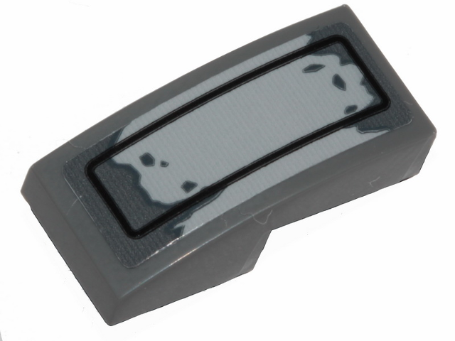 Slope, Curved 2 x 1 x 2/3 with SW Droid Gunship Hull Plate and Peeling Paint Pattern (Sticker) - Set 75233