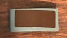 Slope, Curved 2 x 1 x 2/3 with Dark Brown Rectangle Pattern (Sticker) - Set 75024