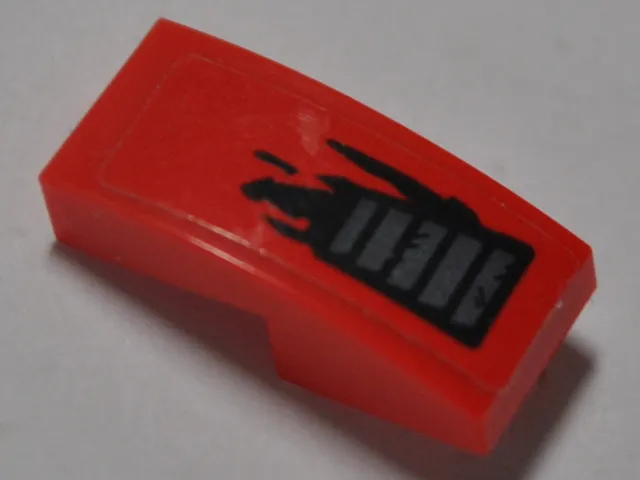 Slope, Curved 2 x 1 x 2/3 with Vent Holes Pattern Model Left Side (Sticker) - Set 70638