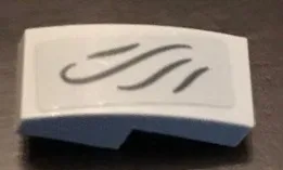 Slope, Curved 2 x 1 x 2/3 with Curved Lines Pattern Left Side (Sticker) - Set 71043