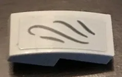 Slope, Curved 2 x 1 x 2/3 with Curved Lines Pattern Right Side (Sticker) - Set 71043