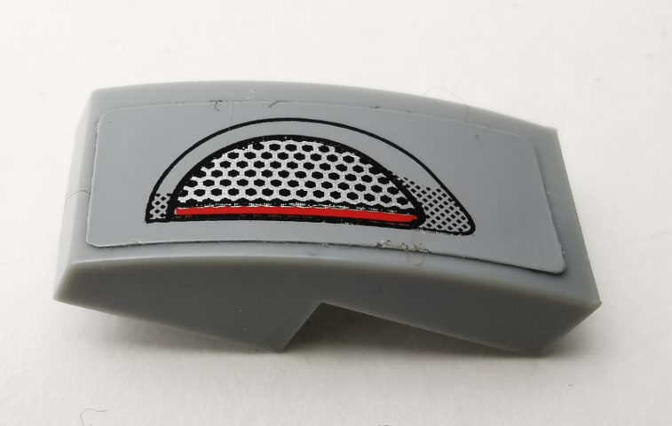 Slope, Curved 2 x 1 x 2/3 with Headlight Pattern Model Right Side (Sticker) - Set 75910