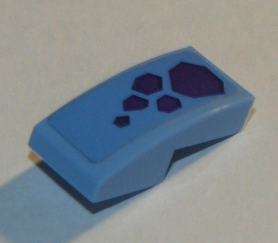 Slope, Curved 2 x 1 x 2/3 with Dark Purple Spots Pattern (Sticker) - Set 70353