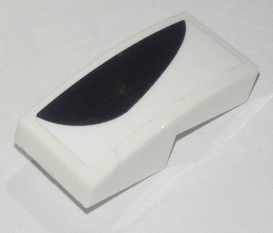 Slope, Curved 2 x 1 x 2/3 with Black Curved Vent Pattern Model Right Side (Sticker) - Set 76900