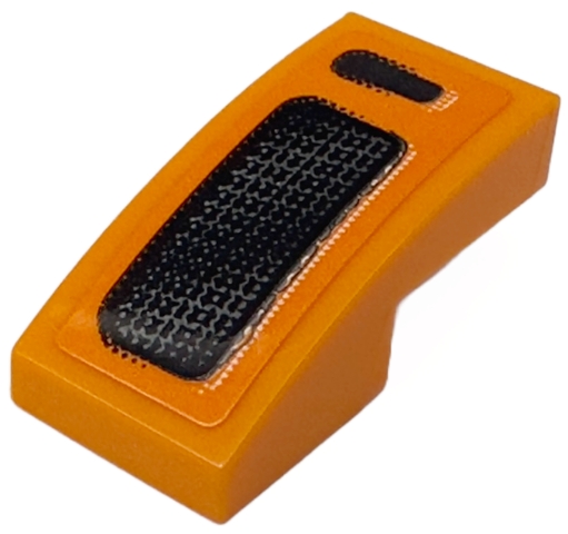 Slope, Curved 2 x 1 x 2/3 with Black and Silver Air Intake Grilles Pattern Model Right Side (Sticker) - Set 76918