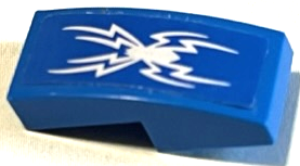 Slope, Curved 2 x 1 x 2/3 with White Spider Pattern (Sticker) - Set 76113
