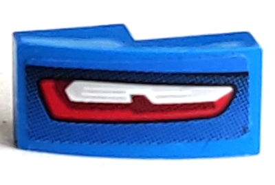 Slope, Curved 2 x 1 x 2/3 with Red and Black Taillight Pattern Model Left Side (Sticker) - Set 75891