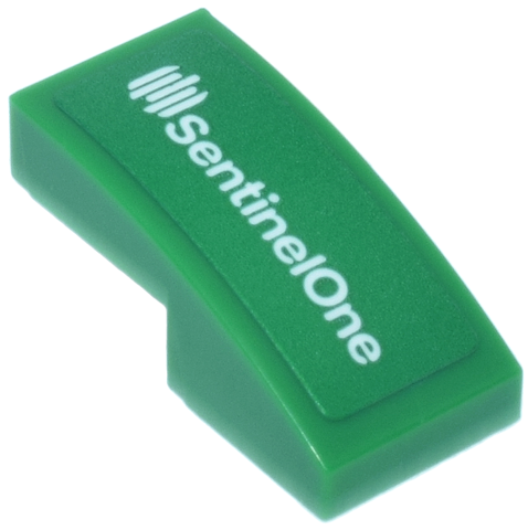 Slope, Curved 2 x 1 x 2/3 with White 'SentinelOne' and Logo Pattern Model Left Side (Sticker) - Set 76925