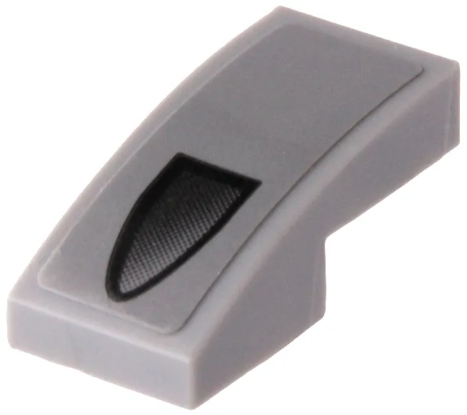 Slope, Curved 2 x 1 x 2/3 with Black Air Intake Pattern Model Left Side (Sticker) - Set 76906