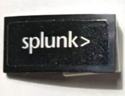 Slope, Curved 2 x 1 with White 'Splunk>' Pattern Model Right Side (Sticker) - Set 76919