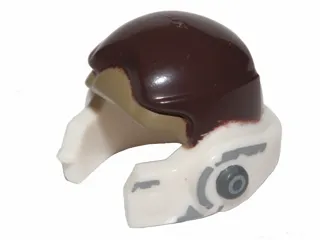 Minifigure, Headgear Helmet SW Rebel with Dark Brown and Dark Tan Pattern