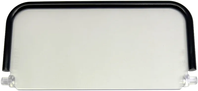 Windscreen 1 x 10 x 5 with Bar Ends with Molded Black Bar Frame Pattern
