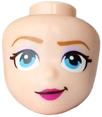 Mini Doll, Head Friends with Medium Nougat Eyebrows, Medium Azure Eyes and Magenta Lips with Smirk Narrow Pattern