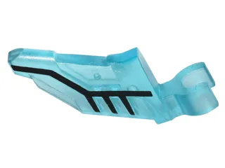 Minifigure Wing Mechanical with Clip with Black Lines Pattern Model Right Side