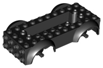 Vehicle, Base 5 x 10 x 2 1/2 with Mudguards and 2 x 6 Recessed Center with 3 Holes with (Same Color) Wheels Holders Attached