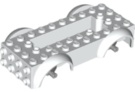 Vehicle, Base 5 x 10 x 2 1/2 with Mudguards and 2 x 6 Recessed Center with 3 Holes with Light Bluish Gray Wheels Holders Attached