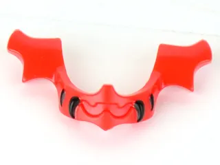 Minifigure, Visor Chin Guard Elaborate with Black Fangs Pattern