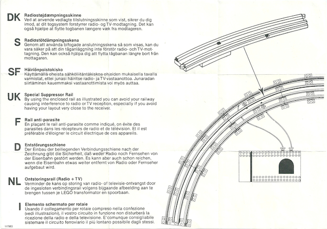 Paper Information Note, Special Suppressor Rail - 117983