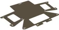 Cloth Vehicle Roof with Folds, 2 Side Windows and Back Window with Black and Dark Tan Sides (Jeep Wrangler)