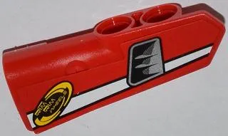 Technic, Panel Fairing #21 Very Small Smooth, Side B with White Line, Air Intake and 'RIM RIM WHEELS' Pattern (Sticker) - Set 42011