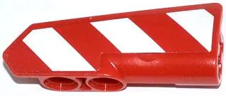 Technic, Panel Fairing #21 Very Small Smooth, Side B with Red and White Danger Stripes Pattern Model Left Side (Sticker) - Set 42008