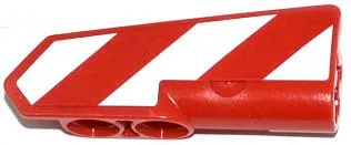 Technic, Panel Fairing #21 Very Small Smooth, Side B with Red and White Danger Stripes Pattern Model Right Side (Sticker) - Set 42008