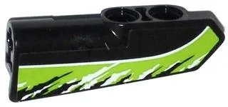 Technic, Panel Fairing #21 Very Small Smooth, Side B with Black and White Splatters on Lime Background Pattern (Sticker) - Set 42021