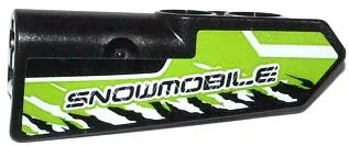 Technic, Panel Fairing #21 Very Small Smooth, Side B with 'SNOWMOBILE' and Black and White Splatters Pattern (Sticker) - Set 42021