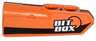 Technic, Panel Fairing #21 Very Small Smooth, Side B with Black Stripe and 'BIT BOX' Pattern (Sticker) - Set 42026