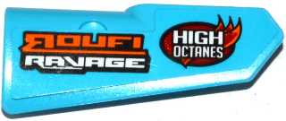 Technic, Panel Fairing #21 Very Small Smooth, Side B with 'ROUFI RAVAGE' and 'HIGH OCTANES' Pattern (Sticker) - Set 42050