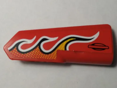 Technic, Panel Fairing #21 Very Small Smooth, Side B with Flames Pattern (Sticker) - Set 42005