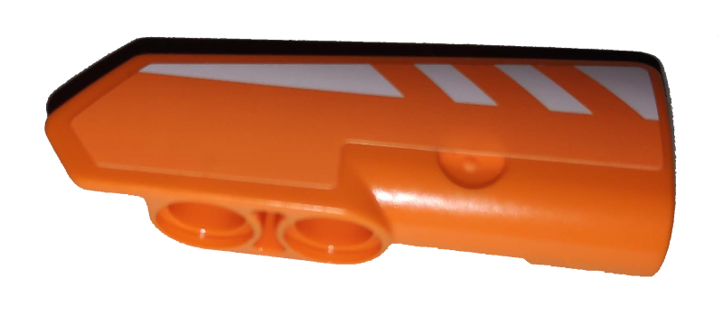 Technic, Panel Fairing #21 Very Small Smooth, Side B with White Stripes on Black Background Pattern (Sticker) - Set 42038