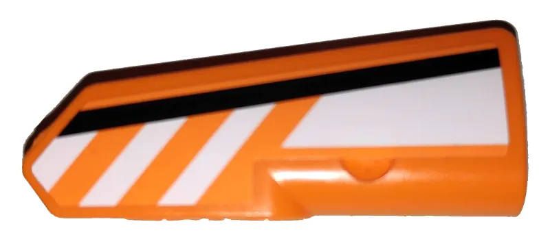 Technic, Panel Fairing #21 Very Small Smooth, Side B with Black and White Stripes on Orange Background Pattern (Sticker) - Set 42038