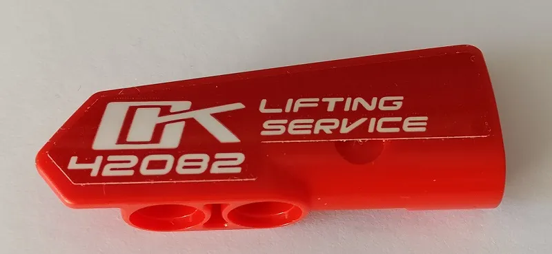 Technic, Panel Fairing #21 Very Small Smooth, Side B with 'OK LIFTING SERVICE 42082' Pattern (Sticker) - Set 42082