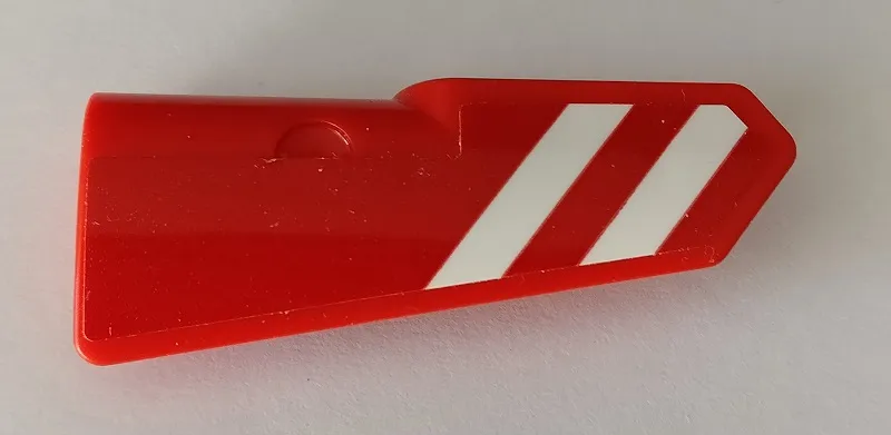 Technic, Panel Fairing #21 Very Small Smooth, Side B with Red and White Danger Stripes Pattern (Sticker) - Set 42082