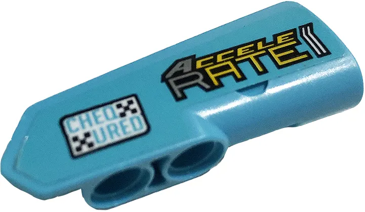 Technic, Panel Fairing #21 Very Small Smooth, Side B with 'ACCELERATE' and 'CHEQURED' Pattern (Sticker) - Set 42059