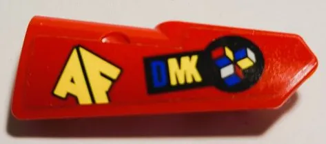 Technic, Panel Fairing #21 Very Small Smooth, Side B with 'AF' and 'DMK' Pattern (Sticker) - Set 70596