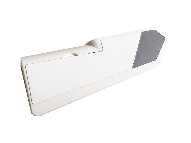 Technic, Panel Fairing #21 Very Small Smooth, Side B with Dark Bluish Gray Stripe and White Background Pattern (Sticker) - Set 42096