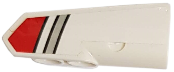 Technic, Panel Fairing #21 Very Small Smooth, Side B with Red and Silver Stripes Pattern (Sticker) - Set 42057